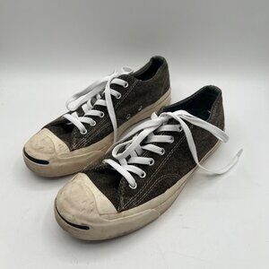Converse Jack Purcell Gray/Brown Wool Low Top Sneakers Men's 7.5 / Women's 9